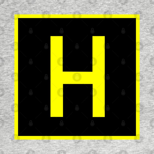 H - Hotel - FAA taxiway sign, phonetic alphabet by Vidision Avgeek